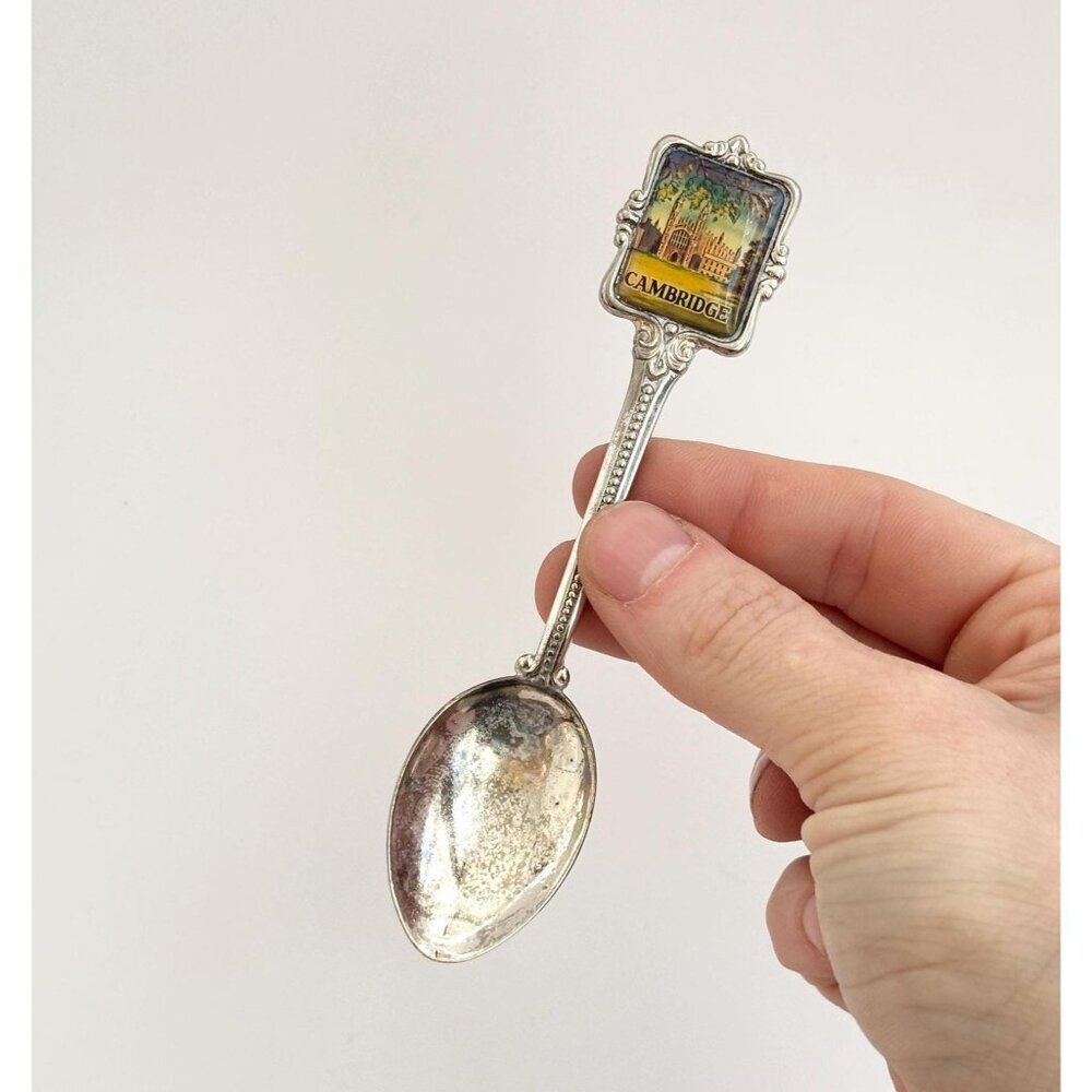 Cambridge, England Photo Silver Plated Collectible E.P.N.S. Vintage Tiny Spoon